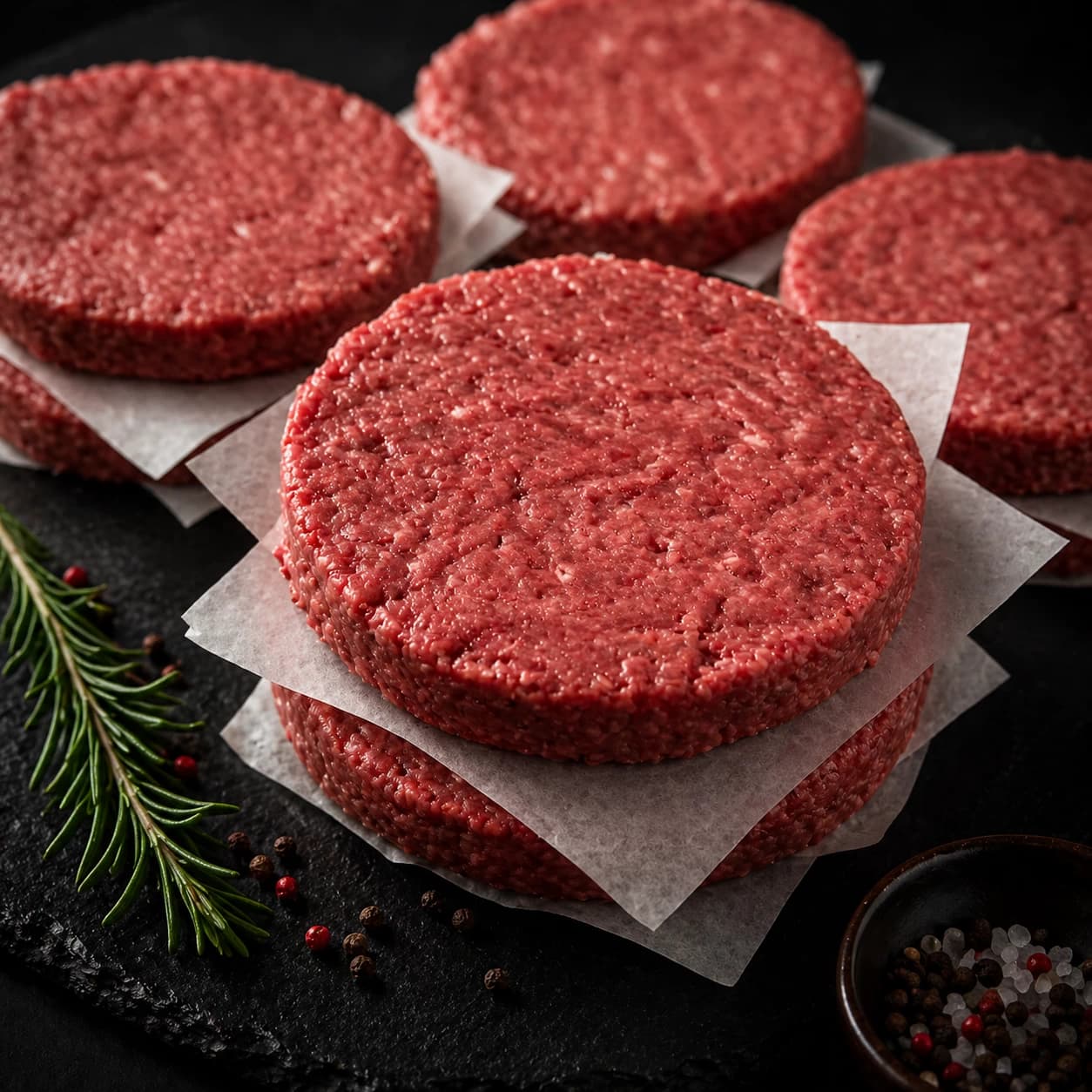 4 (8 oz) Our own Blended Steak Burgers, Two-pound package