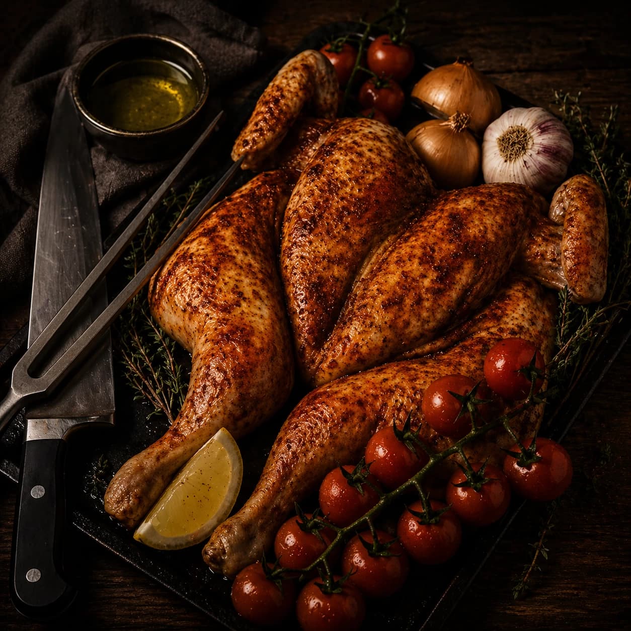 Jidori Spatchcocked Chicken (AKA Semi Boneless or Butterflied)