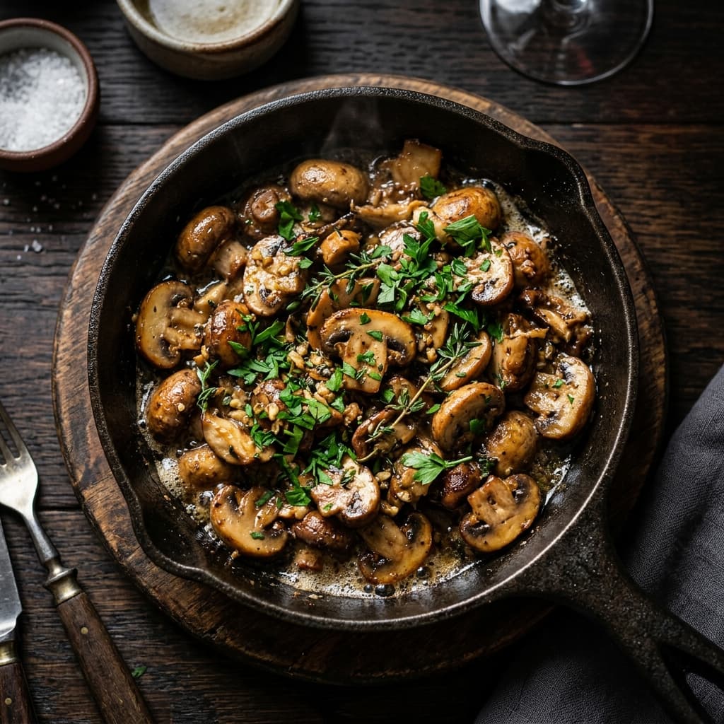 Pan-Sautéed Steakhouse Mushrooms